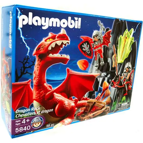 Playmobil 4838 Dragon Land Giant Red Black LED Dragon ONLY Tested 