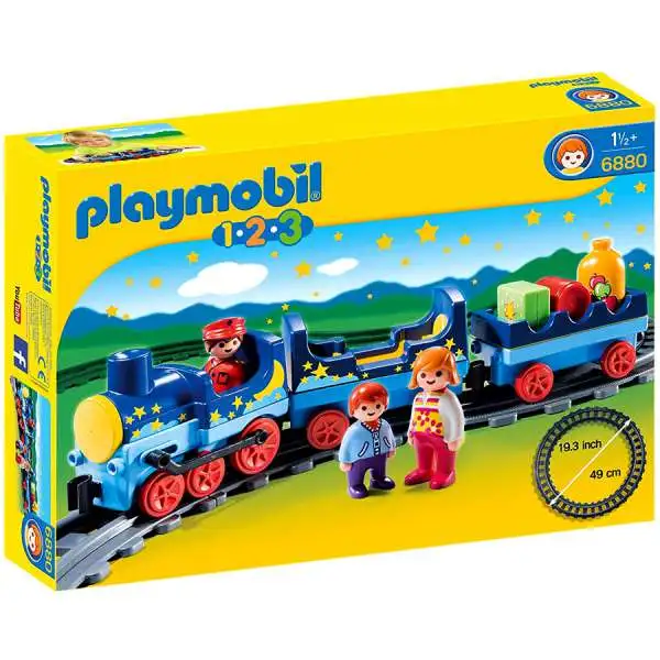 Playmobil 1.2.3 Night Train with Track Set #6880