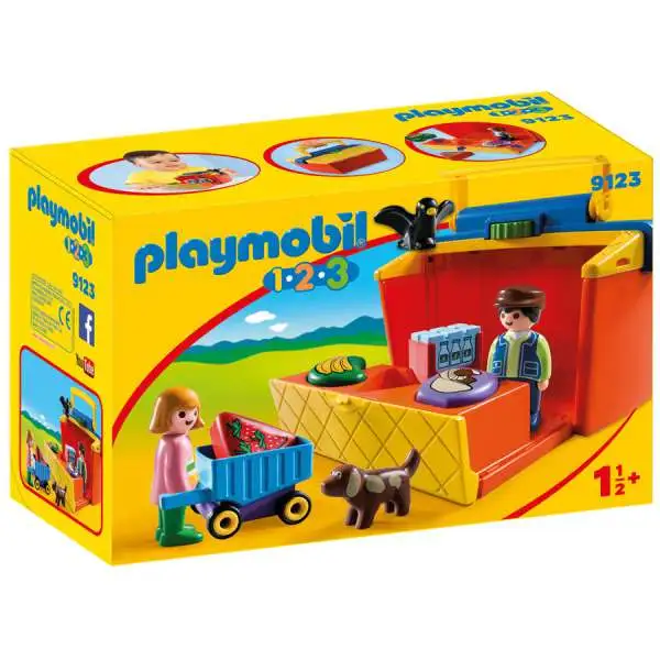 Playmobil 1.2.3 Take Along Market Stall Set #9123