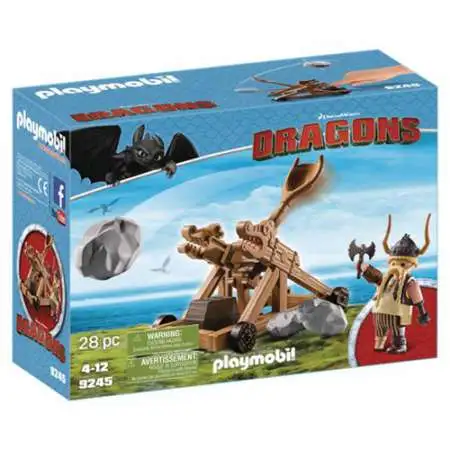 Playmobil Dragons How to Train Your Dragon Gobber with Catapult Set #9245