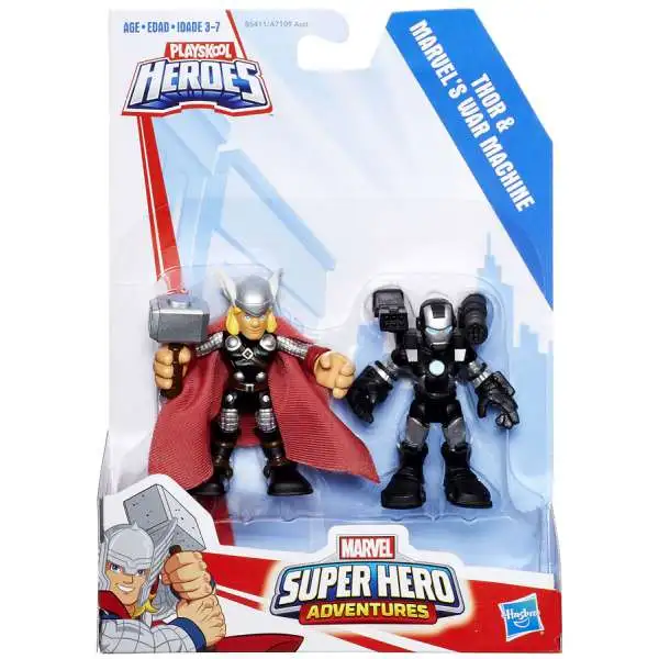 Marvel Playskool Heroes Super Hero Adventures Thor & War Machine Action Figure 2-Pack