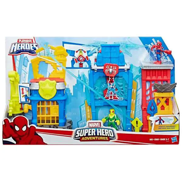 Marvel Playskool Heroes Super Hero Adventures Spider-Man Web-Quarters Playset