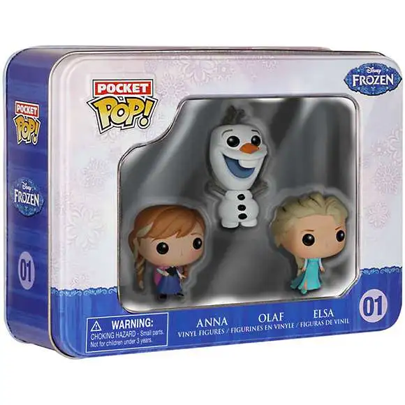 Funko Disney Frozen Pocket POP! Anna, Olaf & Elsa Vinyl Mini Figure Tin 3-Pack #01