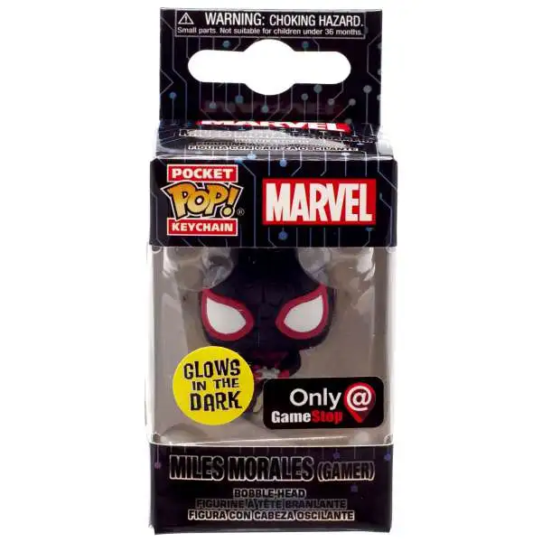 Funko Marvel Pocket POP! Miles Morales Exclusive Keychain [Gamer, Glow-in-the-Dark]