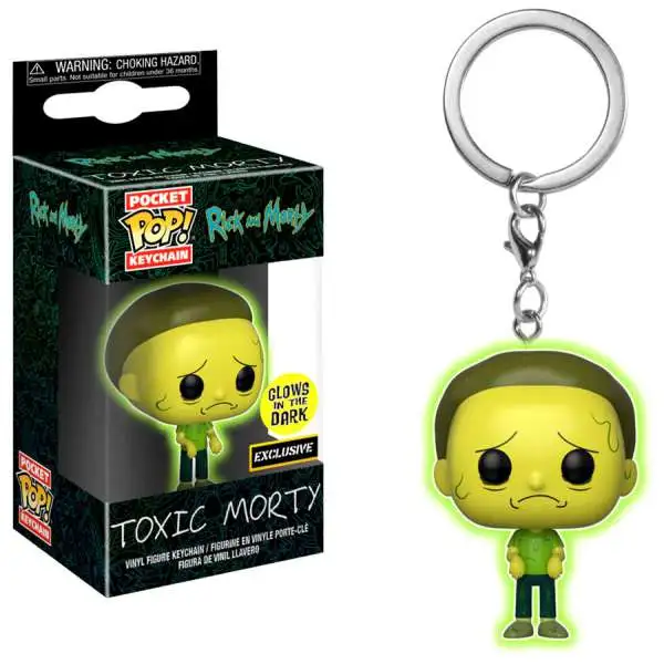 Funko Rick & Morty Pocket POP! Toxic Morty Exclusive Keychain [Glow-in-the-Dark, Damaged Package]