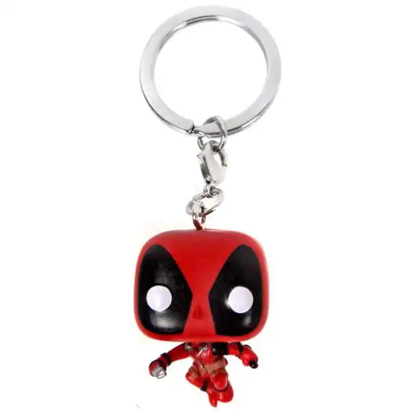 Funko Marvel Pocket POP! Leaping Deadpool Keychain [with Two Swords Loose]