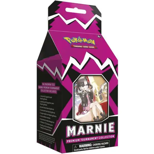 Pokemon Sword & Shield Marnie Premium Tournament Collection [7 Booster Packs, 65 Card Sleeves, 4 Foil Supporter Cards & More]