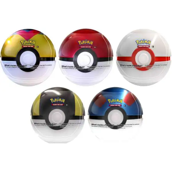Pokemon TCG Poke Ball Tin 9 Booster Pack 3 Coin 2020 Set 3-Pack 