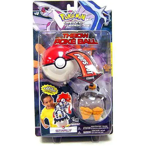 Pokemon Diamond & Pearl DP Series 1 Starly Throw Poke Ball Plush [Damaged Package]