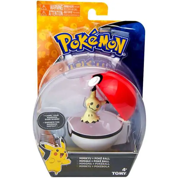 Pokemon Clip n Carry Pokeball Mimikyu & Poke Ball Figure Set