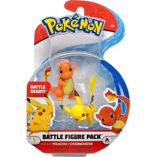 Pokemon Series 3 Battle Figure Pikachu & Charmander 2-Inch Mini Figure 2-Pack