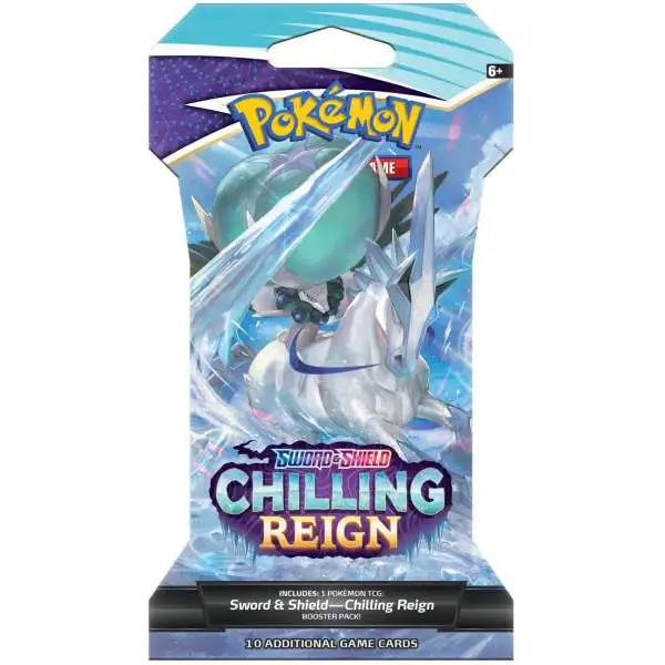 Pokemon Sword & Shield Chilling Reign SLEEVED Booster Pack [10 Cards]