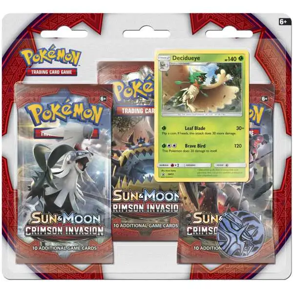 Pokemon Sun & Moon Crimson Invasion Decidueye Special Edition [3 Booster Packs, Promo Card & Coin]