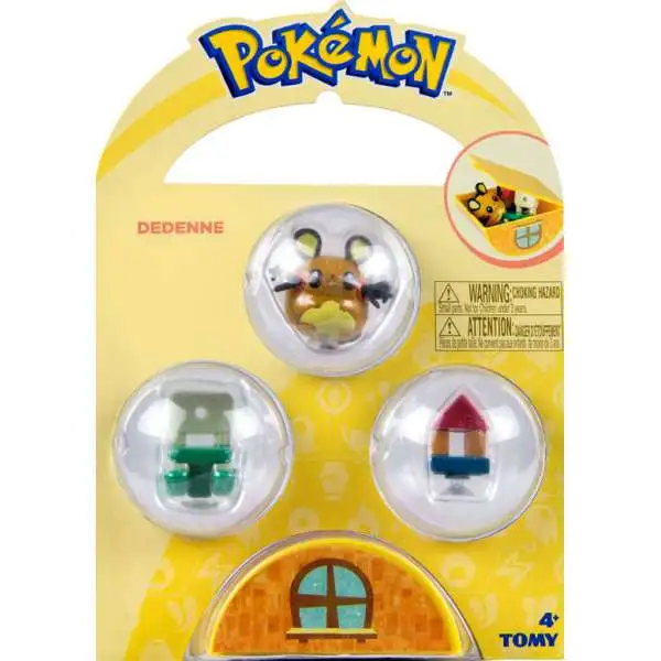 Pokemon Petite Pals Dedenne Mini Figure 3-Pack