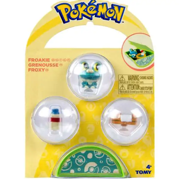 Pokemon Petite Pals Froakie Mini Figure 3-Pack