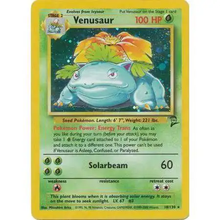 Pokemon Base Set Holo Rare Venusaur #18 [Lightly Played]