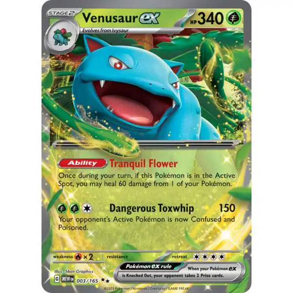 Pokemon Scarlet & Violet 151 Double Rare Venusaur ex #3