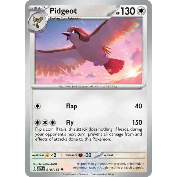 Pokemon Scarlet & Violet 151 Uncommon Pidgeot #18
