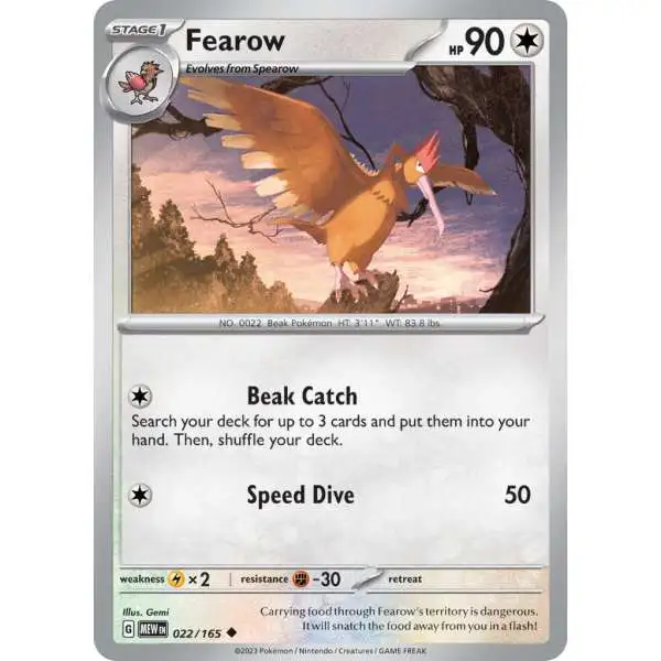 Pokemon Scarlet & Violet 151 Uncommon Fearow #22