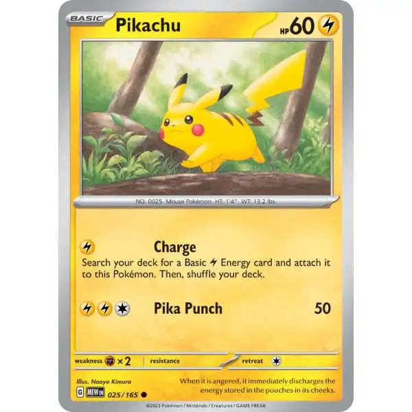 pokemon card pikachu 25 Scarlet Violet 151 Single Common Part of the community 2021 Pokemon Japanese 25th Anniversary