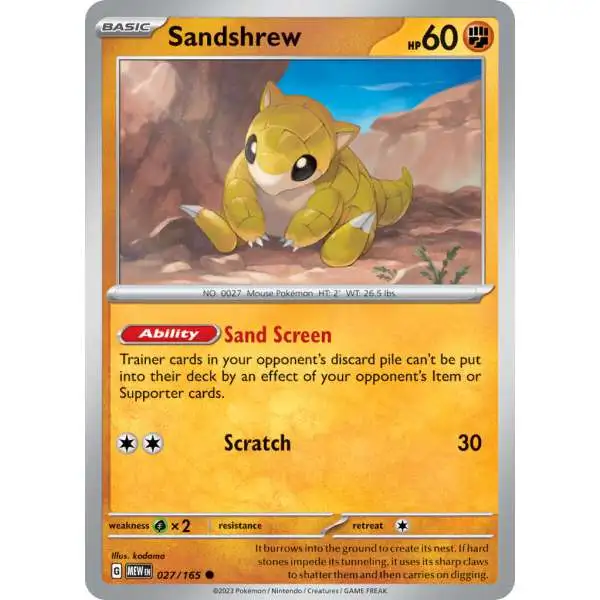 Pokemon Scarlet & Violet 151 Common Sandshrew #27