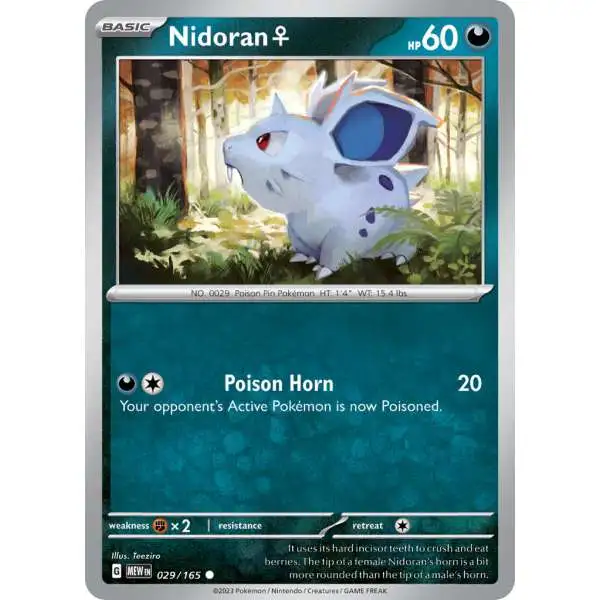 Pokemon Scarlet & Violet 151 Common Nidoran♀ #29