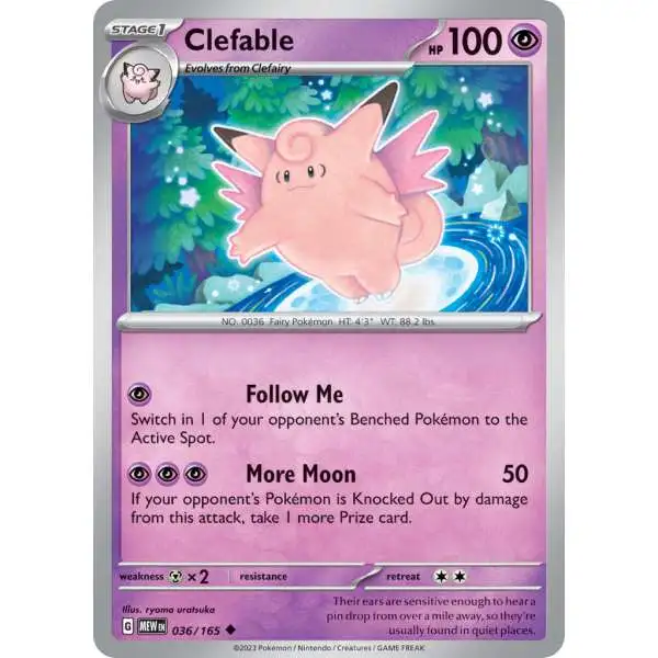 Pokemon Scarlet & Violet 151 Uncommon Clefable #36