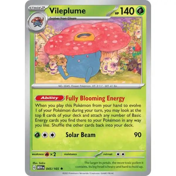 Pokemon Scarlet & Violet 151 Rare Vileplume #45