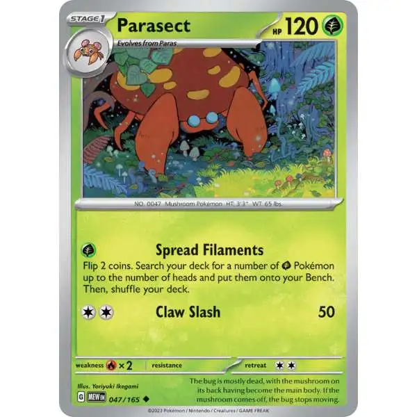 Pokemon Scarlet & Violet 151 Uncommon Parasect #47