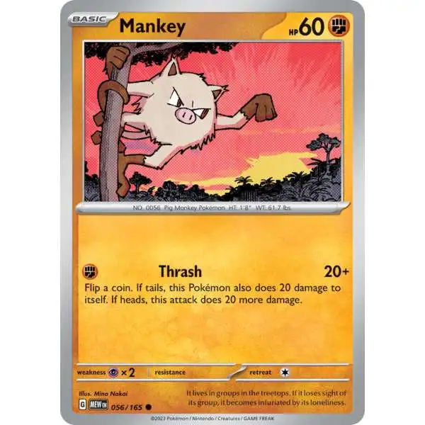 Pokemon Scarlet & Violet 151 Common Mankey #56