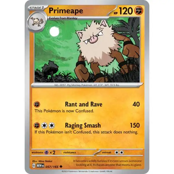 Pokemon Scarlet & Violet 151 Uncommon Primeape #57