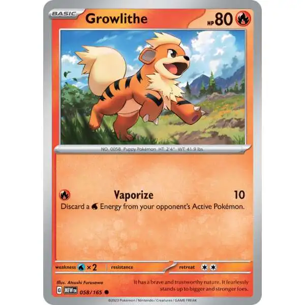 Pokemon Scarlet & Violet 151 Common Growlithe #58