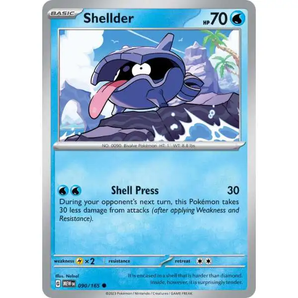 Pokemon Fossil Single Card Common Shellder 54 1st Edition Lightly