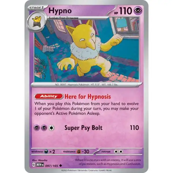 Pokemon Scarlet & Violet 151 Uncommon Hypno #97