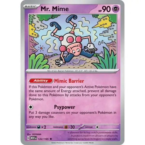 Pokemon Scarlet & Violet 151 Rare Mr. Mime #122