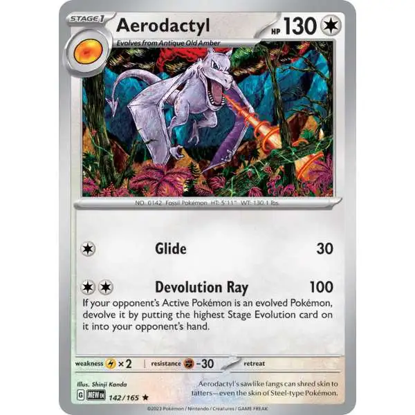 Pokemon Scarlet & Violet 151 Rare Aerodactyl #142