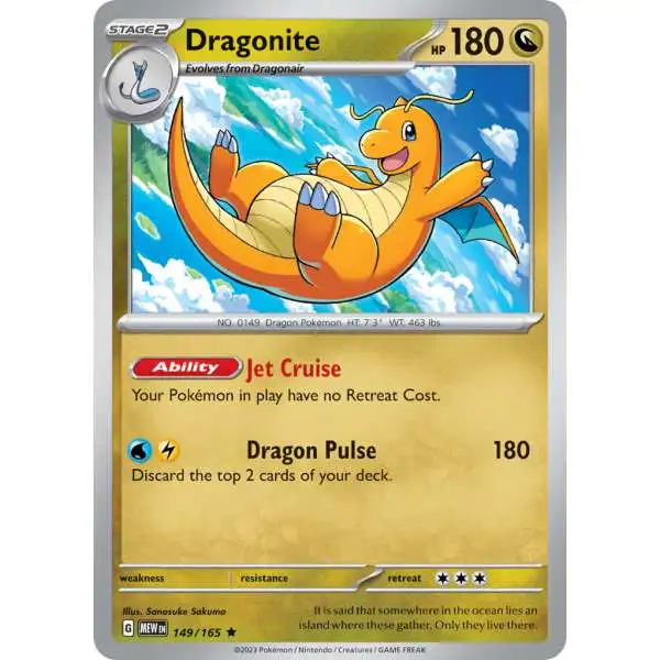 Pokemon Scarlet & Violet 151 Rare Dragonite #149
