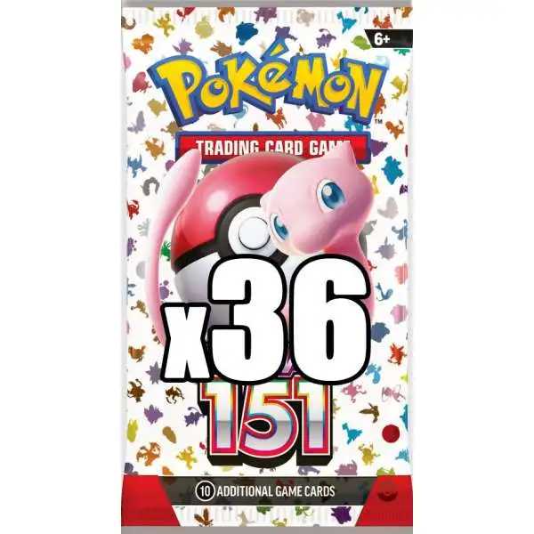 Scarlet & Violet Pokemon 151 LOT of 36 Booster Packs [ENGLISH, Equivalent of a Booster Box! 10 Cards Per Pack]