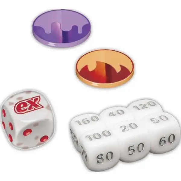 Scarlet & Violet Pokemon 151 Damage Counter Dice, Coin-Flip Die & 2 Condition Markers