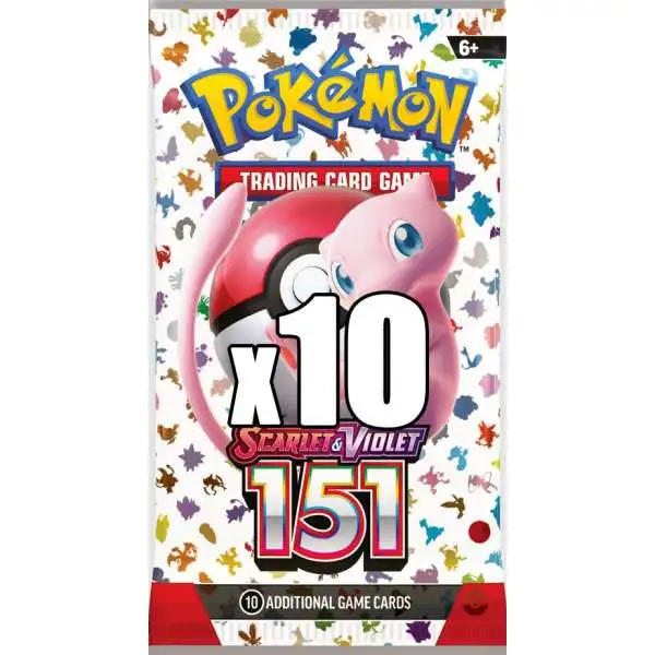 Scarlet & Violet Pokemon 151 LOT of 10 Booster Packs [ENGLISH, 10 Cards Per Pack]