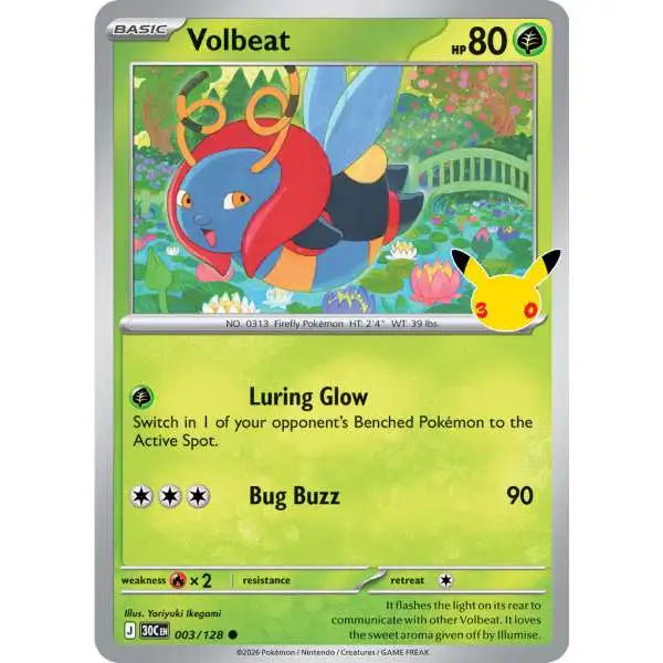Pokemon Trading Card Game 30th Celebration Common Volbeat #3