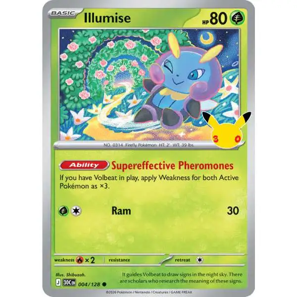 Pokemon Trading Card Game 30th Celebration Common Illumise #4