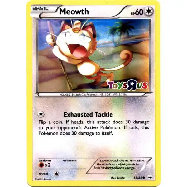 Pokemon Trading Card Game Promo Promo Meowth #53 [Toys 'R Us, Holo Sealed]