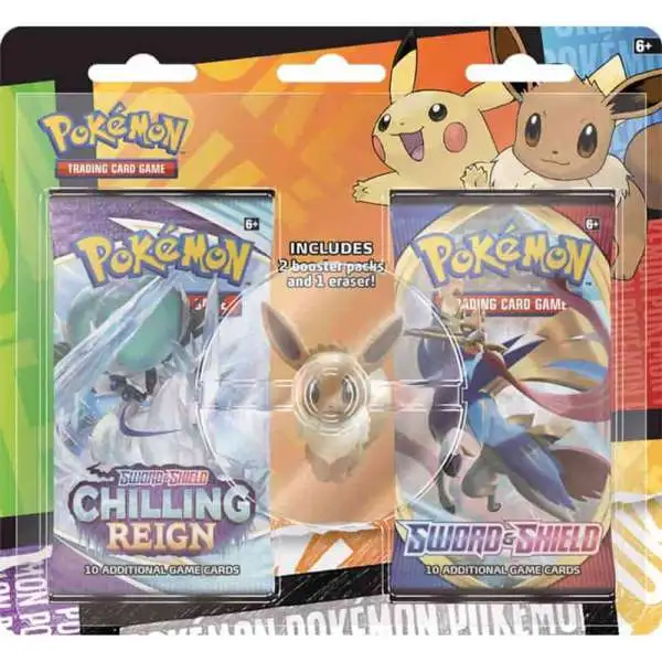 Pokemon 2022 Back to School Eevee Special Edition [2 Booster Packs & 1 Eraser]