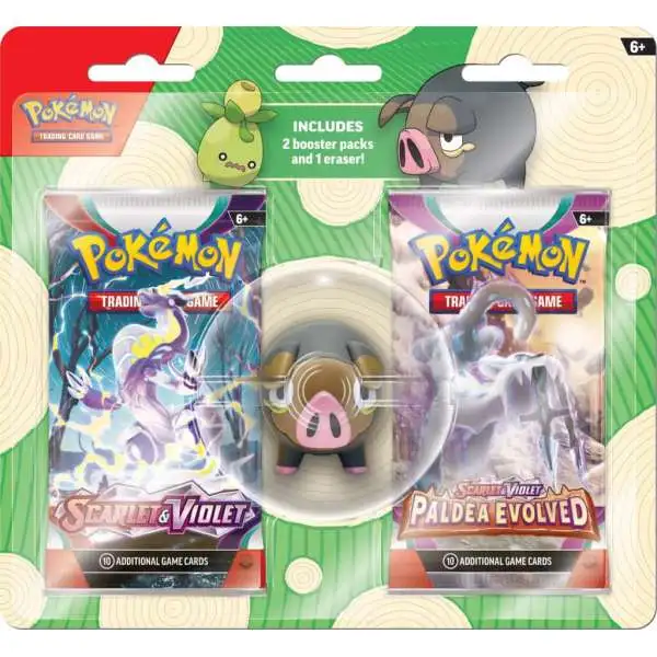 Pokemon 2023 Back to School Lechonk Special Edition [2 Booster Packs & 1 Eraser]