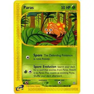 Pokemon Aquapolis Common Paras #99 [Moderately Played]