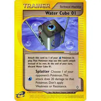 Pokemon Aquapolis Uncommon Water Cube 01 #140 [Reverse Holofoil]