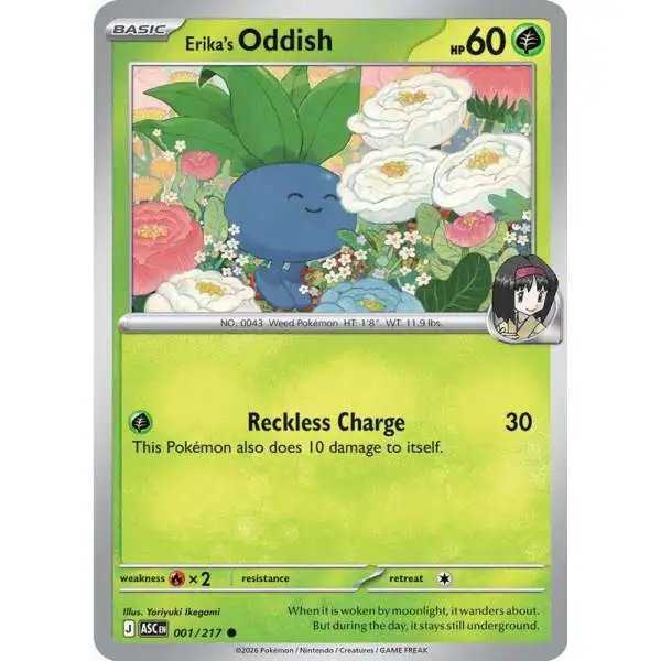Pokemon Trading Card Game Ascended Heroes Common Erika's Oddish #001
