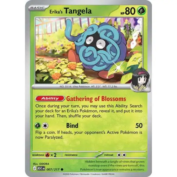 shiny tangela pokemon card | Twilight Masquerade 7/147 / Common Card Type / HP / Stage Pokemon Trading Card Game Ascended