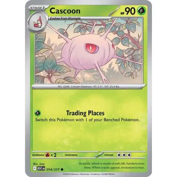 Pokemon Trading Card Game Ascended Heroes Common Cascoon #014